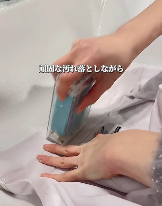 「すぐ流してた…」　ウタマロ石けんの正しい使い方に「勘違いしてました」