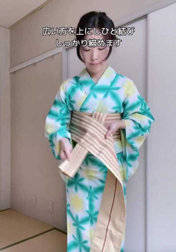 『紐２本』で浴衣を着るには…　簡単な着付け解説に反響