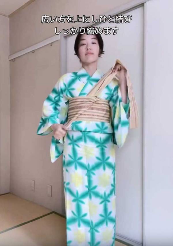 『紐２本』で浴衣を着るには…　簡単な着付け解説に反響