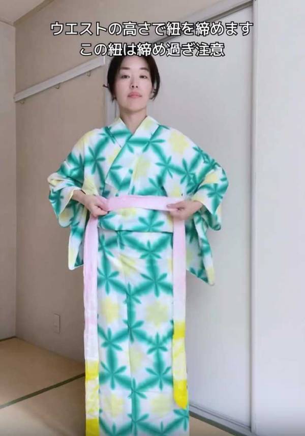 『紐２本』で浴衣を着るには…　簡単な着付け解説に反響