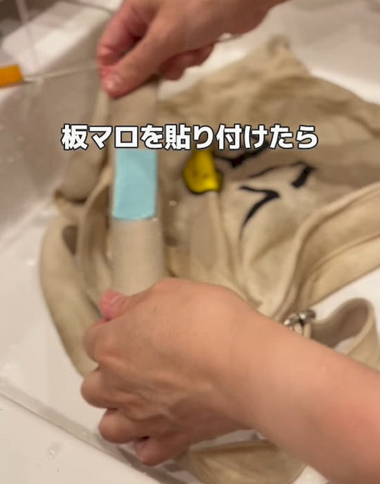 真っ黒になったトートバッグを１時間浸けたら 「まさか白くなるなんて」「驚いた」
