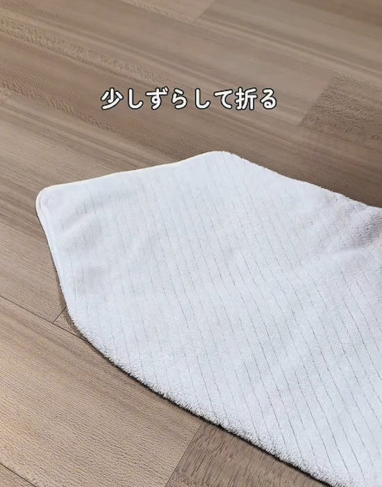 「ホテルみたいに整った！」　タオル収納の工夫に「やってみる」「感動」