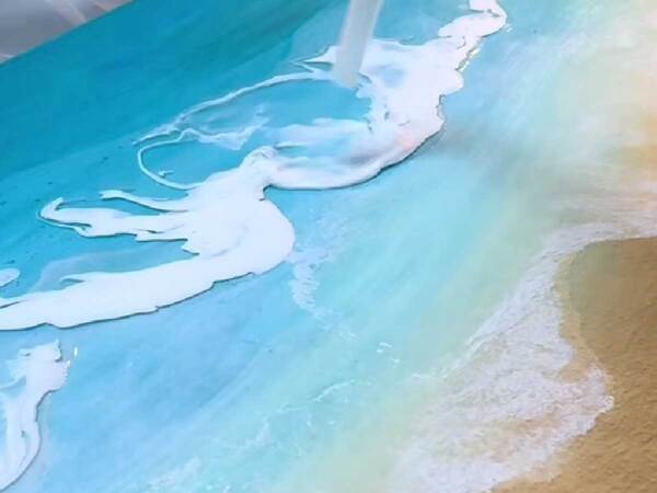 洗濯のりを使って…　１００均のアイテムで作るアート作品に反響