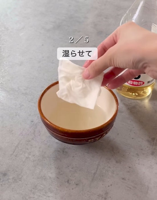 トイレに小皿を置いて数時間放置　お酢の力に「信じられない」「早速試す」