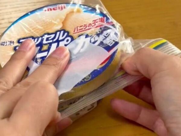 「このひと手間で全然違う」　カップアイスは袋に入れて冷凍庫へ