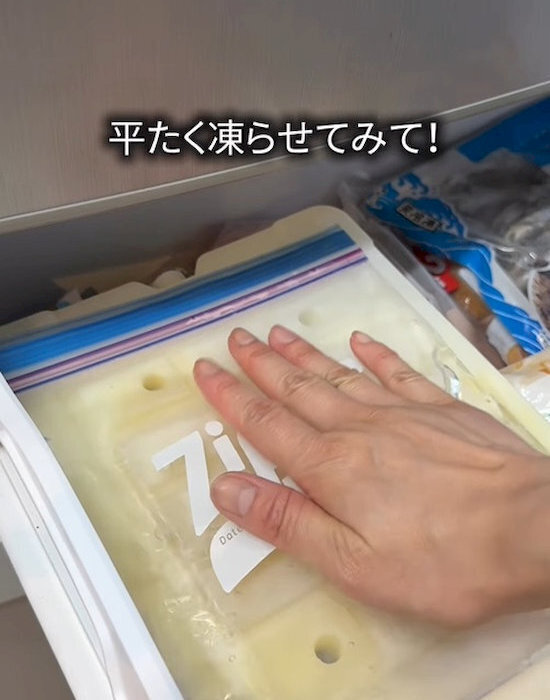 フリーザーバッグに水を入れて凍らせたら？　完成品に「便利すぎる」「知らなかった」