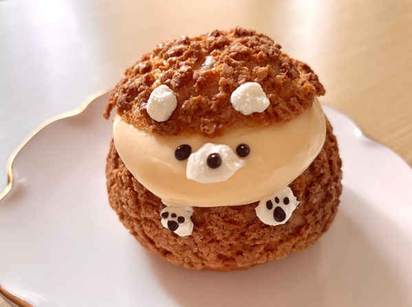 並べられたクッキーシューの生地　焼き上がった後が…「かわいすぎて食べられないよ」