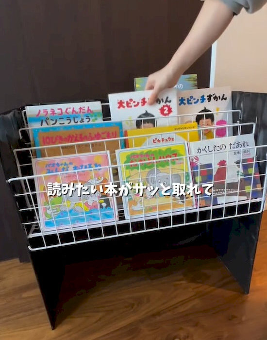 １００均アイテムの組み合わせで？　突っ張り棒とネットで作った棚に「感動した」「賢い」