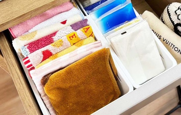 部屋の整理にはコレ！　100均で買えるトレーに「収納にぴったり！」