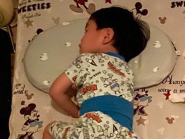 すやすやと眠る猫　横にいるのが？「尊い」「泣ける」