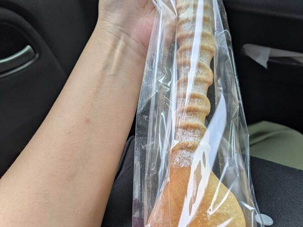 「夫がよく分からないパンを買ってきた」　謎に満ちたフォルムに「ねぇ、何それ…」「思わず声出た」