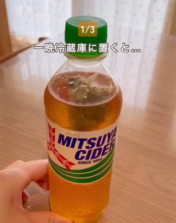 サイダーに入れたのは…　意外なアイディアに「おいしそう」「やったことない！」