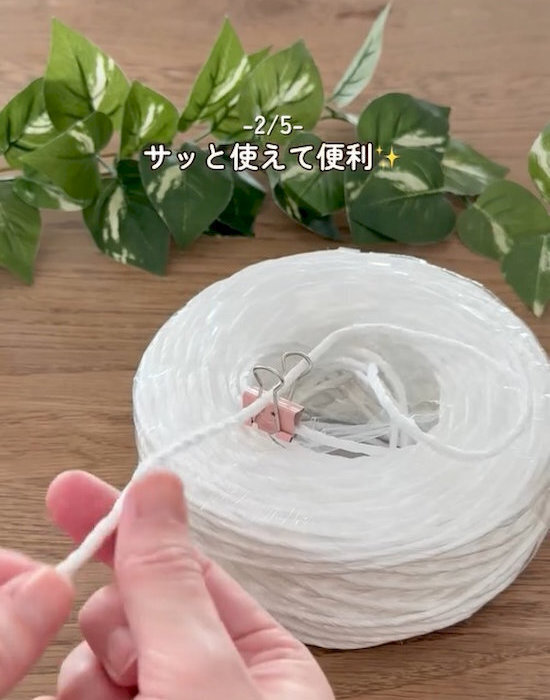ビニール紐の先端にダブルクリップを付けると？　効果に「すごい」「納得」