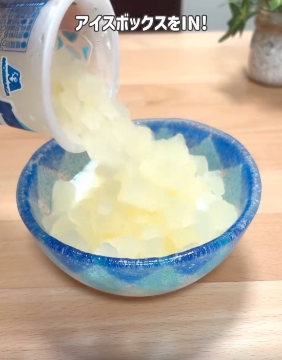 ジュースとゼラチンを混ぜて…　仕上げに入れた『氷菓』に「夏の定番になる」「真似したい」