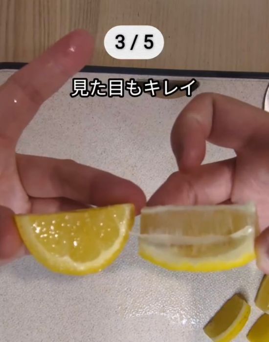 「断面が美しい！」　レモンをきれいにくし切りする裏技に「感動」「真似する」