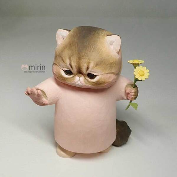 「猫を作ります」　宣言して3日後に、完成した木彫り作品が？「感動した」「天才かよ」