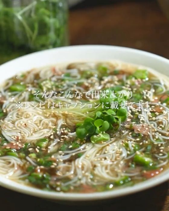 食欲がない日のそうめん　梅干しとオクラを加えると「これなら食べられる」「簡単すぎる」