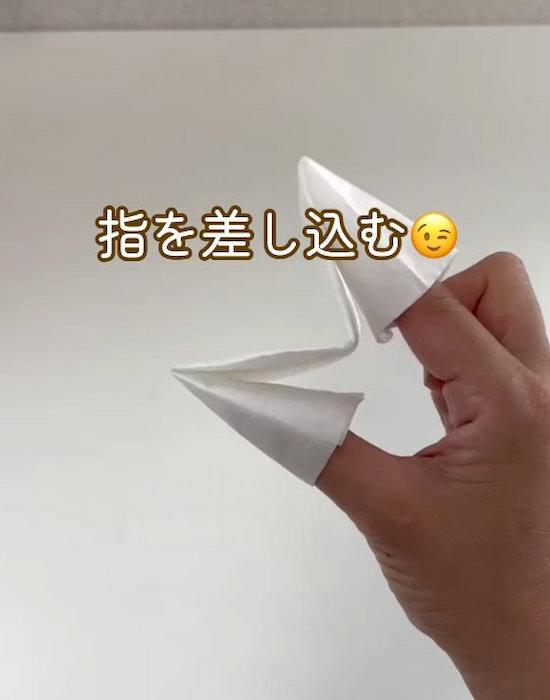 ティッシュ1枚で作れるポテチ用カバーに「すごい！」「次はコレ」