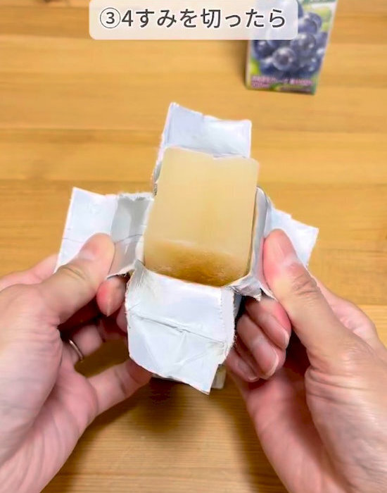 紙パックを冷凍してすりおろすだけ　夏休みにぴったりの簡単スイーツに「ハマる」