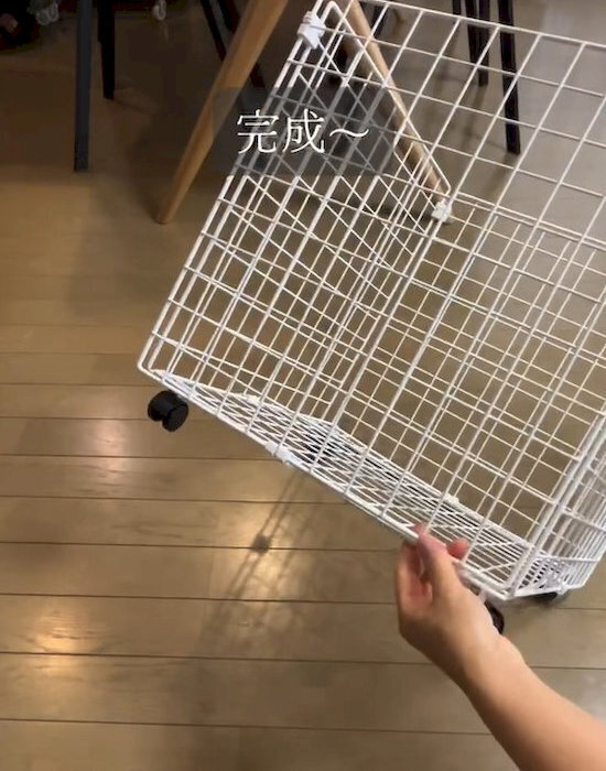 ダイソーで作る収納カゴがすごい！　仕上がりに「万能収納」「めちゃ便利」
