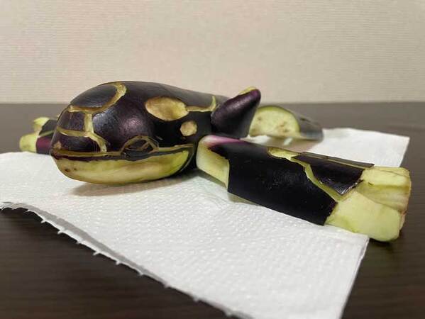 精霊馬を『24万人』が絶賛！　ナスに切り込みを入れてできたのは…