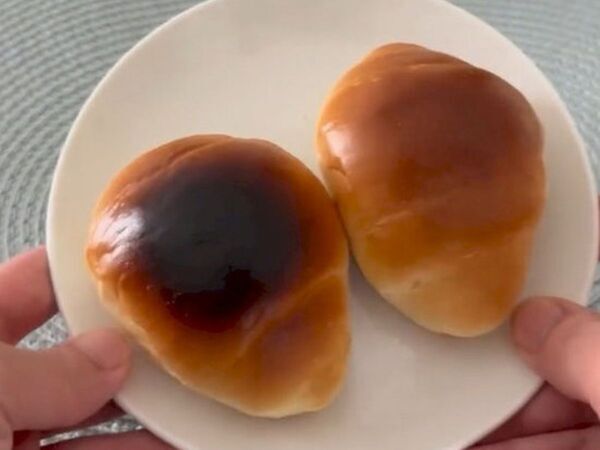 ロールパンを逆さに焼いたら…　仕上がりに「これが正解」「全然違った」