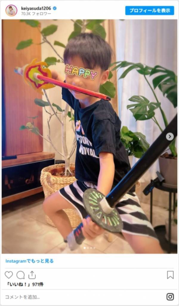 「これは柱になれる」　100均アイテムで『鬼滅の刃』日輪刀を自作した保田圭と息子に称賛の声