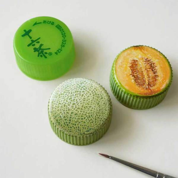 ペットボトルキャップの形を生かして？　『おいしそうなアート』に称賛の声