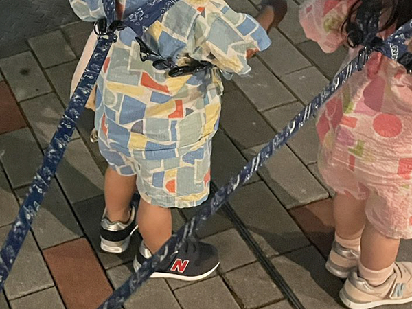 「犬のよう」と批判される子供用ハーネス　双子の姿に「多くの人に広まるべき！」「これが本当の大正解」