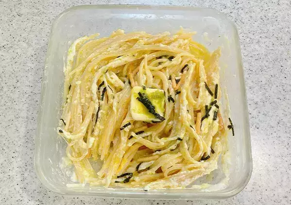 溶き卵を用意して？　お茶づけ海苔×パスタで作るのは…