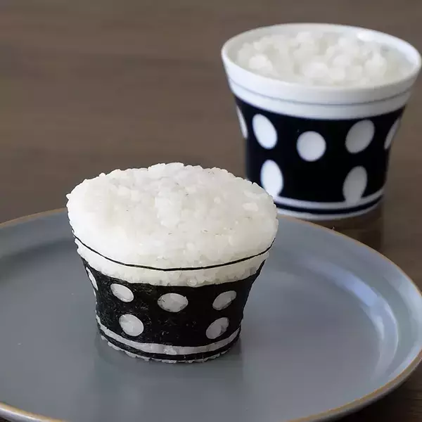 水玉模様の器、実は…　全部食べられる『おにぎり』作品に「一瞬、脳がバグった」「再現度が素晴らしい」