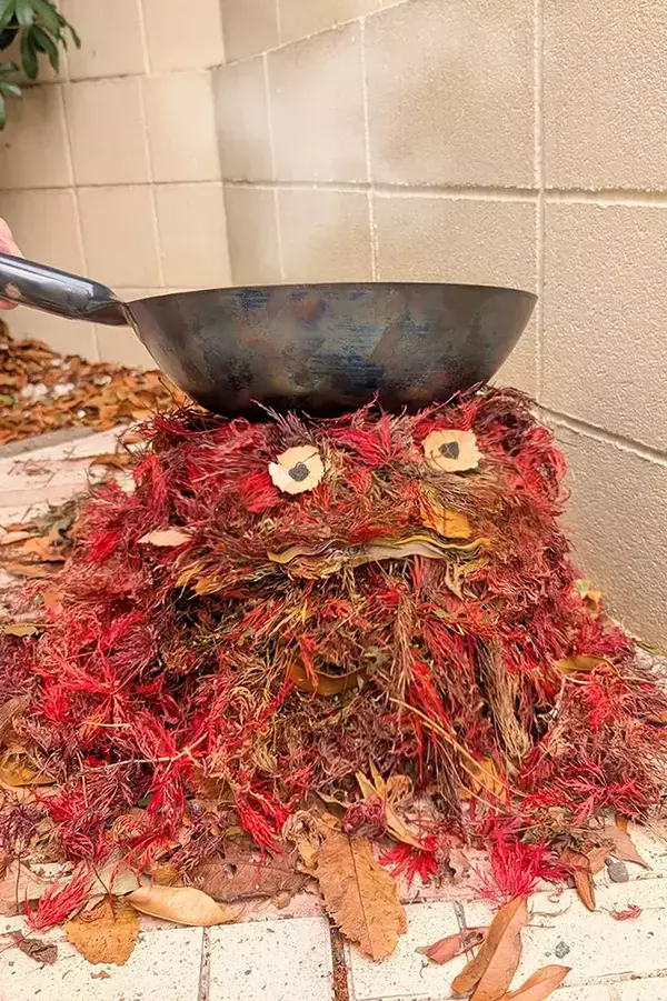 庭の落ち葉で作った『カルシファー』　そのクオリティの高さに「天才」の声！