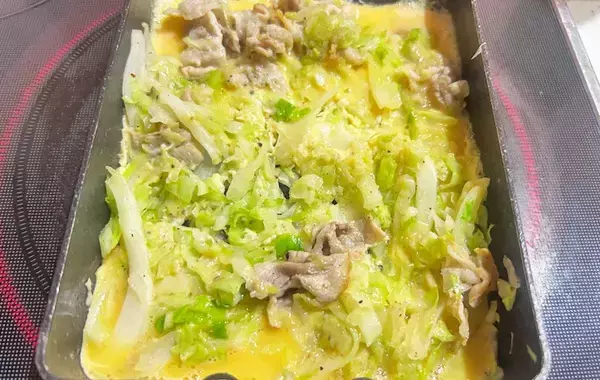 パッと見、普通の玉子焼き　カットした断面に「ぎっしり！」「子供が完食」