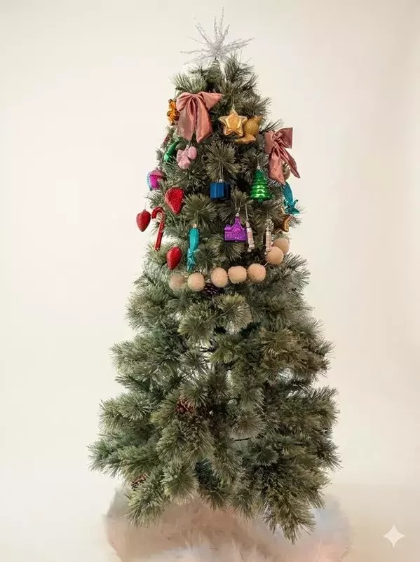 下半分は飾りがないクリスマスツリー　理由に「笑った」「我が家も同じです」