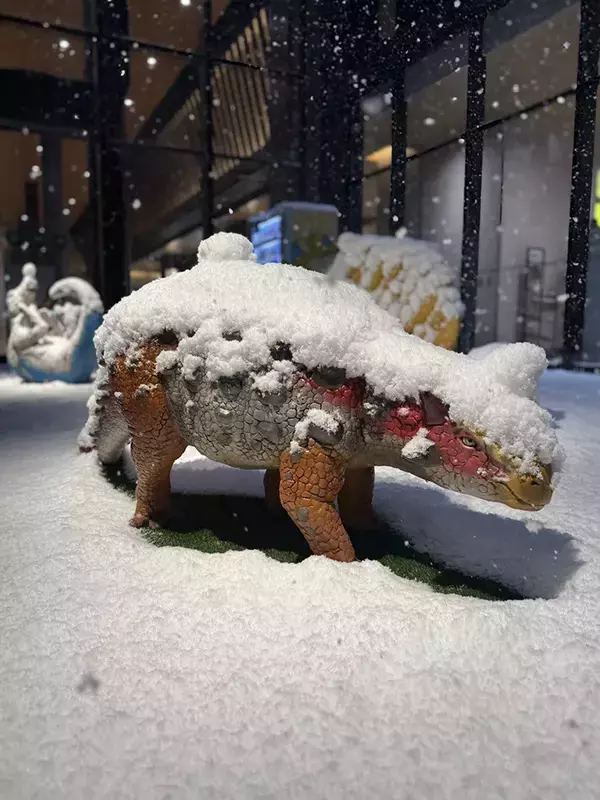 「福井の氷河期が始まった」　最強寒波で雪が積もって…駅前の様子に「凍えているみたい」「つらそうな表情に見える」