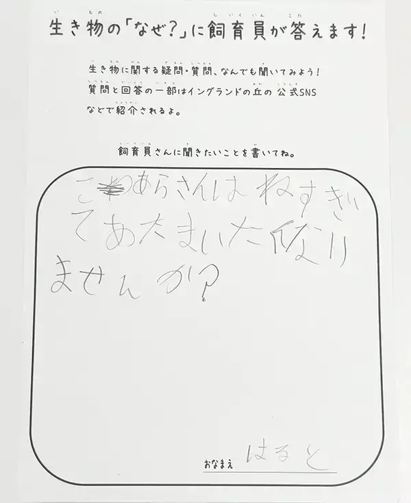 子供の『飼育員への質問』　内容にハッとした理由が？「考えもしなかった」「素晴らしい！」