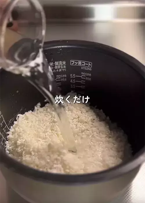 腹持ち重視の『塩むすび』に大反響！　炊飯前に入れたのは…【簡単おにぎりレシピ】