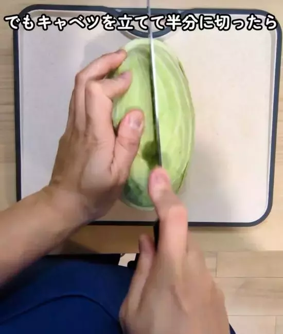 「キャベツは縦に切らないで」　上下半分にするメリットに「理にかなってる」