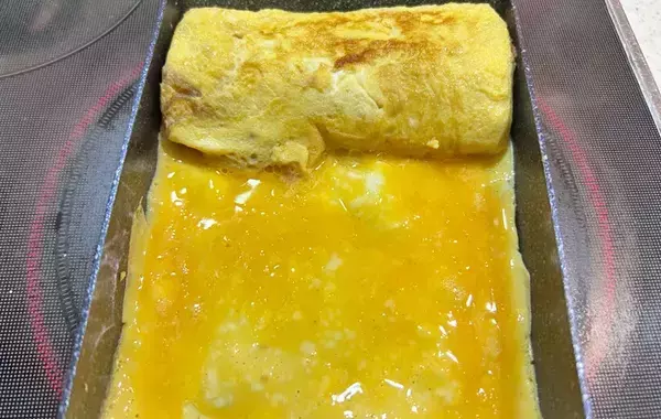 見た目はいつもの玉子焼き　カットした断面に「大正解」「白米が消えるやつ」