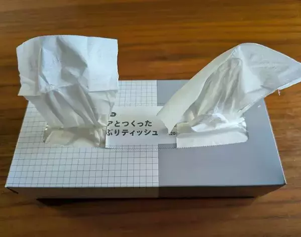 切り取り線を『真ん中』だけ残すと？　ティッシュ箱の裏技に「感動した」「すばらしい」