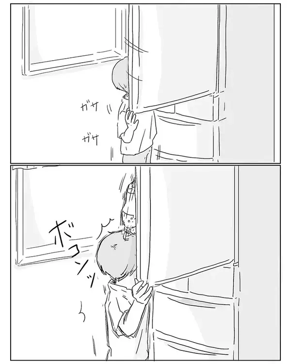 母親「ダメージ受けすぎ」　冷蔵庫を開けた息子の失敗に『14万いいね』！