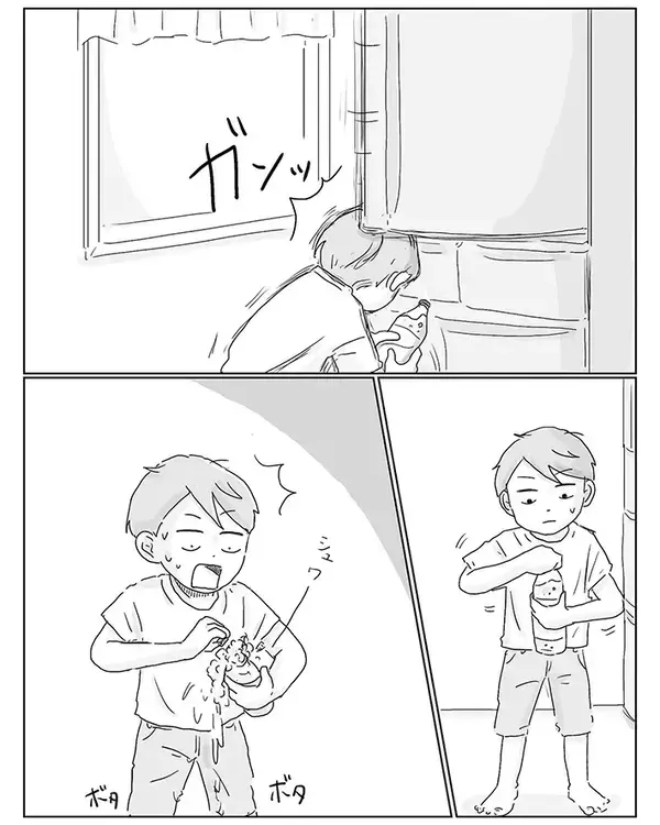 母親「ダメージ受けすぎ」　冷蔵庫を開けた息子の失敗に『14万いいね』！