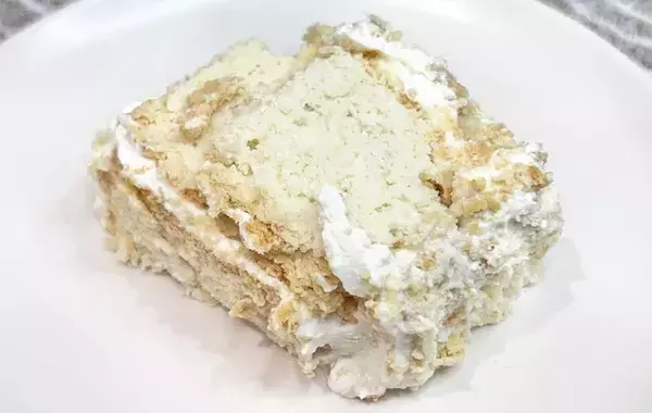 材料はココナッツサブレにヨーグルトとレモン汁！　『レアチーズケーキ風』を作ってみた