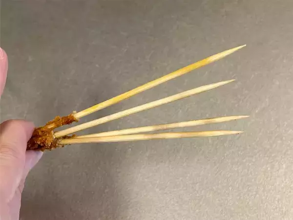 竹串を捨てる時は、トイレットペーパーの芯を使って！　ゴミ袋の『穴開き対策』に「その手があったか」