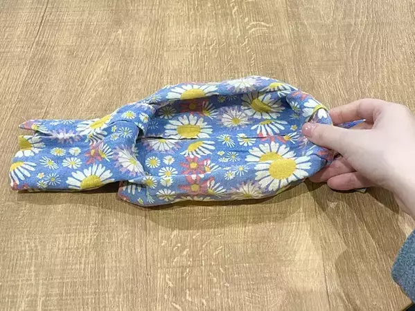 1分でできるキッチンクロスの『即席小箱』　薄い布でも自立する折り方に挑戦