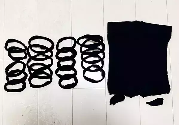 穴あきタイツで作る！　20個作れた“自作ヘアゴム”の手順と使用感