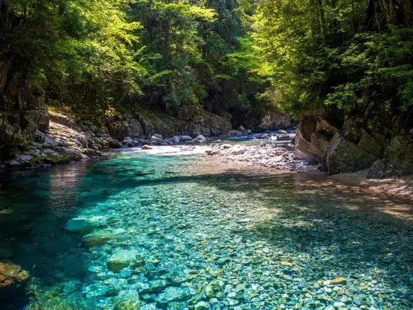 長野の山奥に実在する『宝石の渓谷』　写真家が捉えた水面の様子に「本当にきれい」「絶対行きたい」