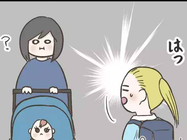 遅刻しそうな子供　ベビーカーを押す母親に気づいて…「素敵な文化」「こういう人が増えてほしい」【国際結婚マンガ】