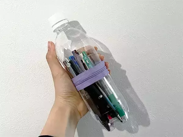 500mlペットボトルをカットして？　100均ファスナーを取り付けるDIY【手順】