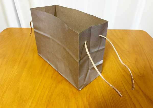 ため込んでいた紙袋、サイドに穴を開けると…　5分で作れる『収納アイテム』に「実用性バツグン！」